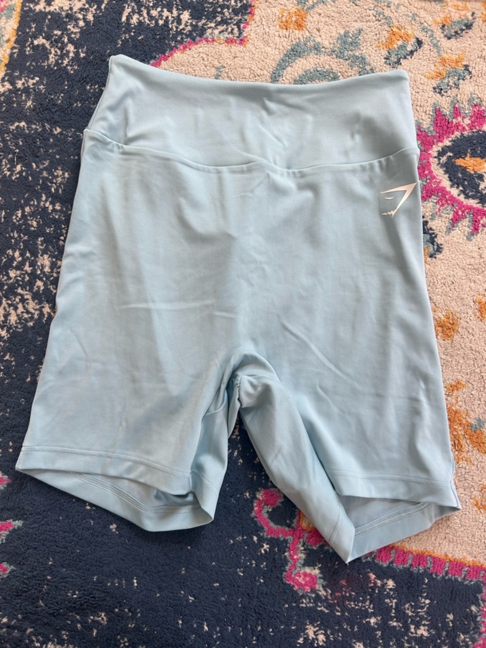Gymshark Women's Pale Blue High-Rise Bike Shorts